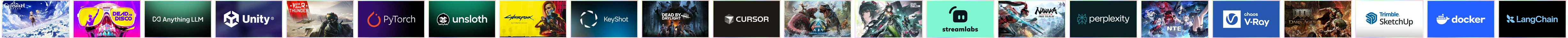 NVIDIA RTX ecosystem: compatible creative, AI and gaming applications